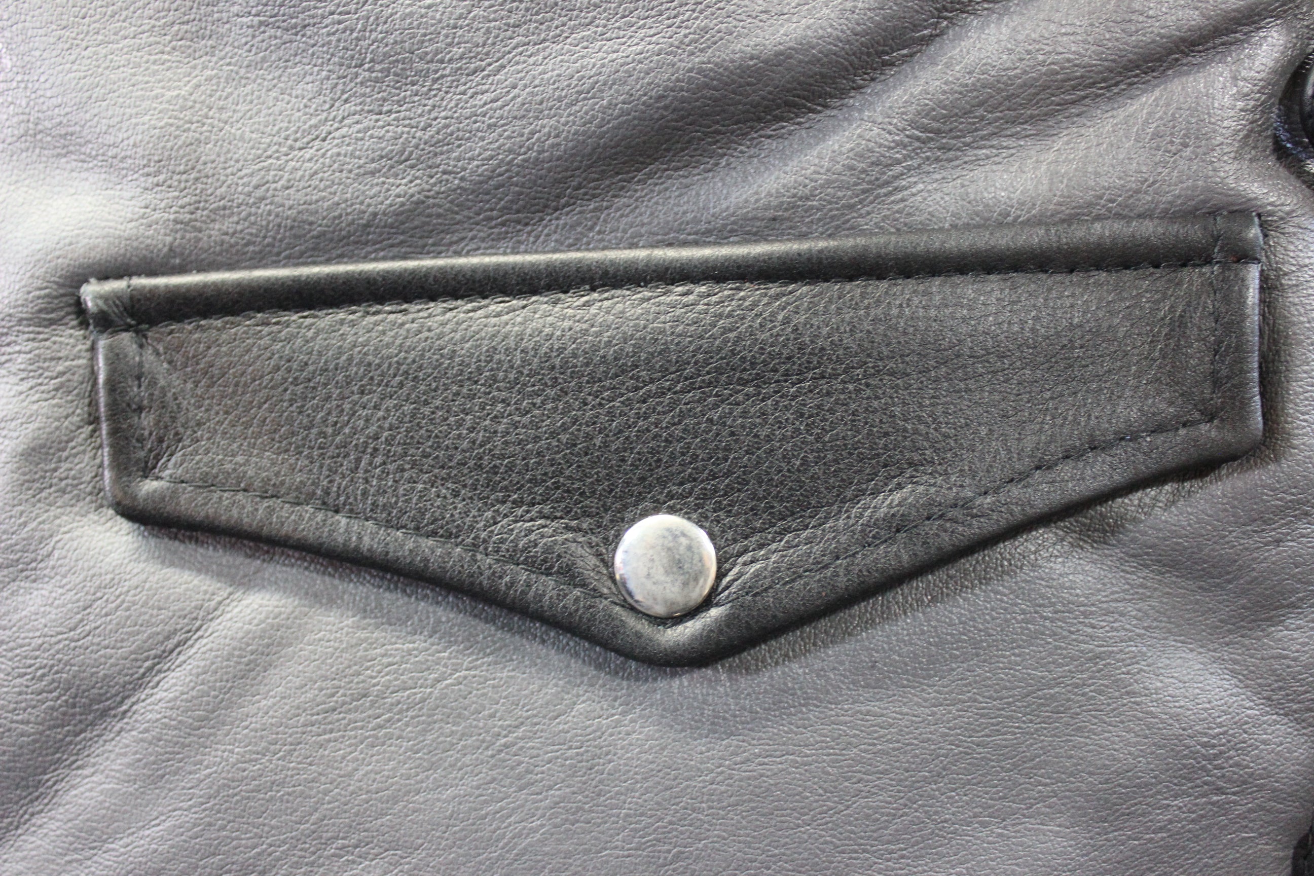 OnF Leather Bar Vest - Grey with Black Highlights