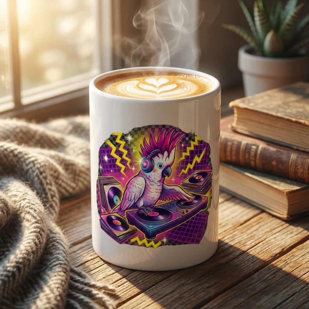 Karaoke Club Cockatoos - DJ Cockatoo - 15oz Mug