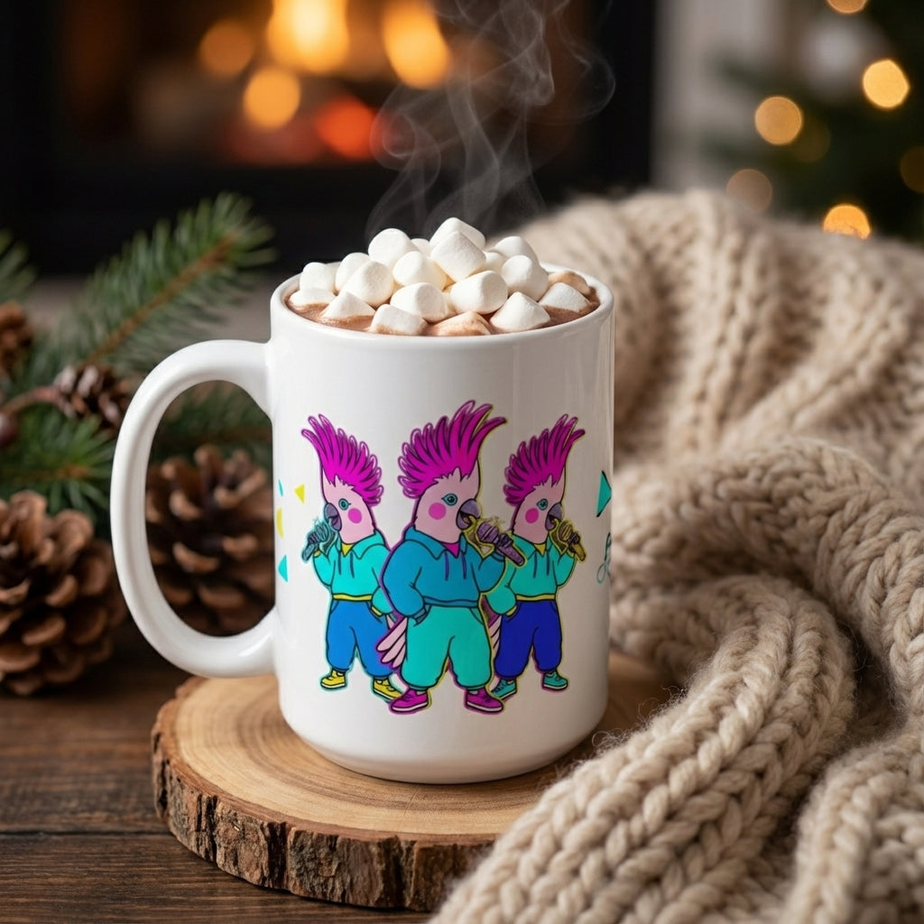 Karaoke Club Cockatoos - The Power Trio - 15oz Mug