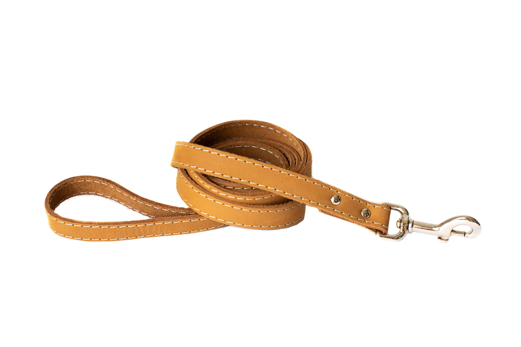 Pro Line Hunting Khaki Leather Leash