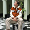 Mens layered Look Hooded baseball Jacket