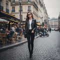 Women Vegan Leather Biker Jacket