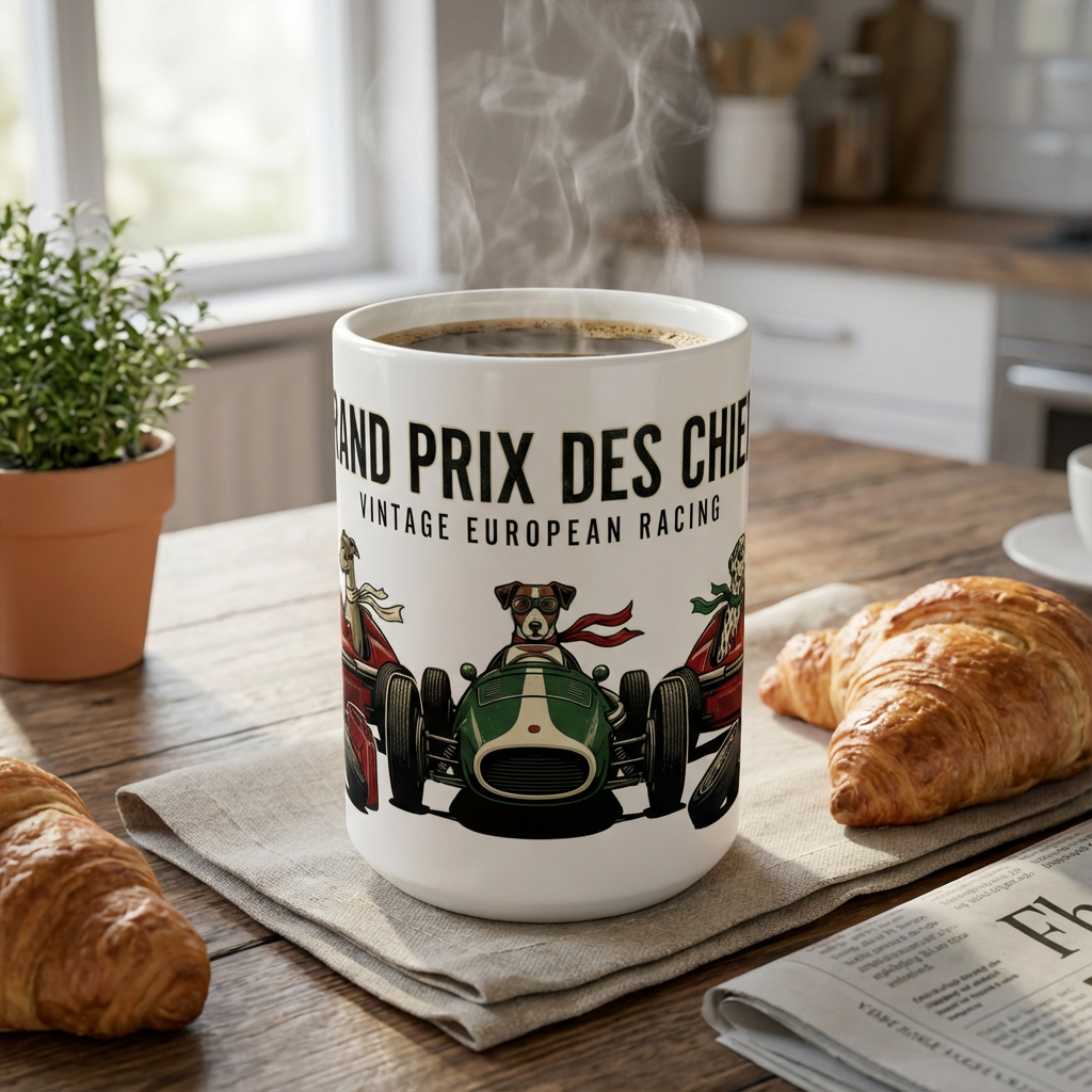 Pit Stop Pups - Grid Position One 15oz Mug