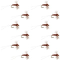 Poly Wing Rusty Spinner Mayfly 12 Flies Hook Size 22