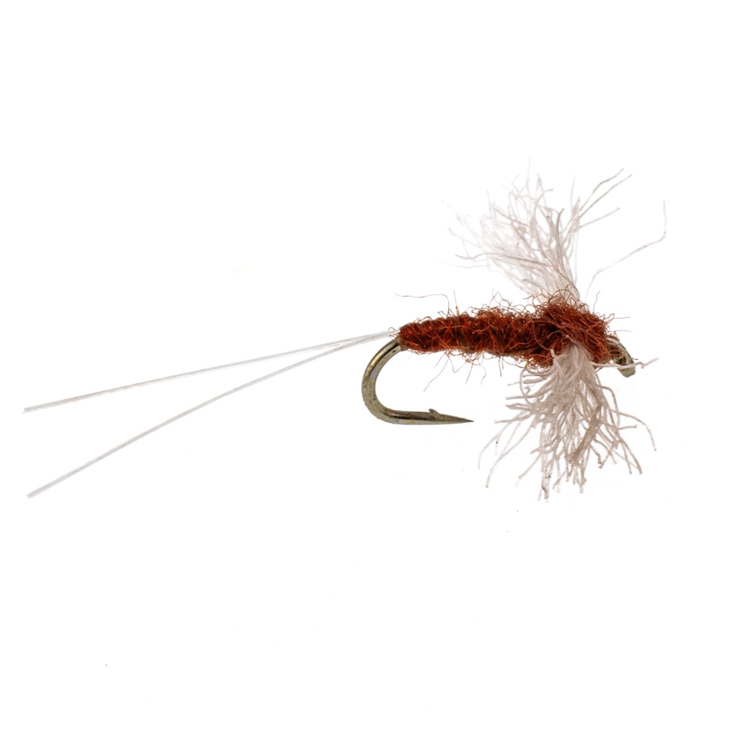 Poly Wing Rusty Spinner Mayfly 12 Flies Hook Size 22