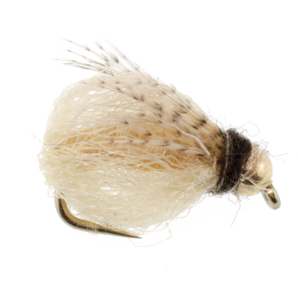 Bead Head LaFontaine Tan Deep Sparkle Caddis Pupa - 6 Flies Hook Size 12