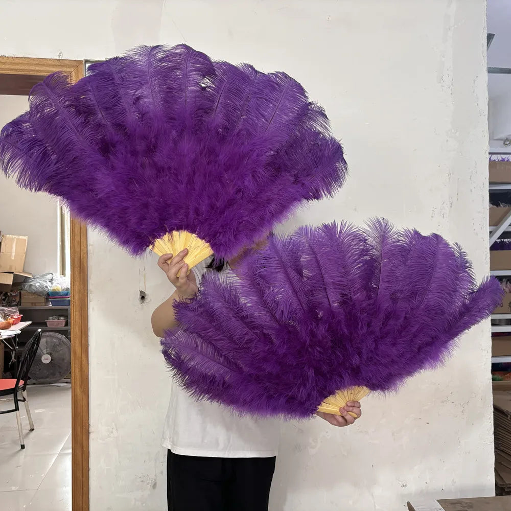 100CM Ostrich Feather Fans