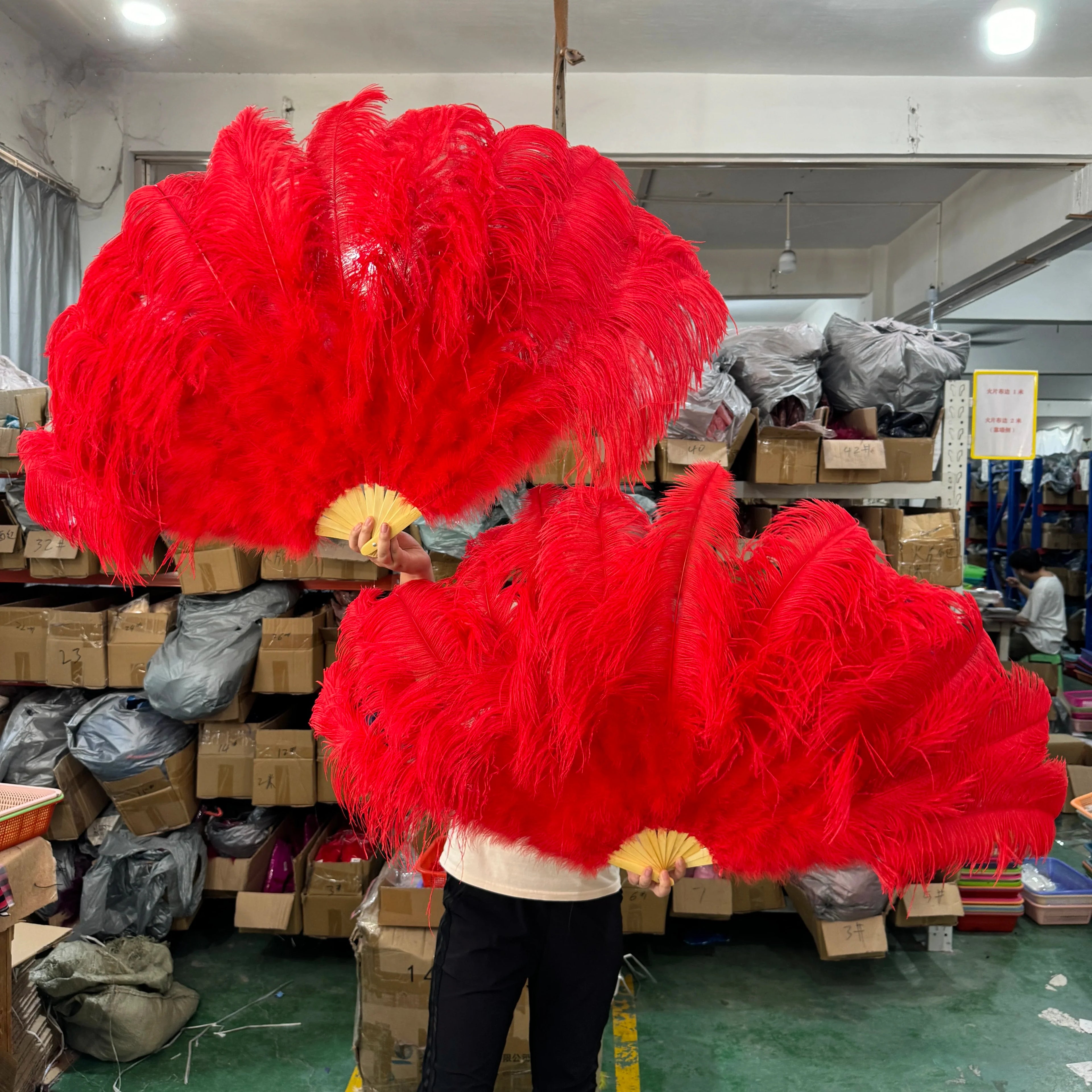 100CM Ostrich Feather Fans
