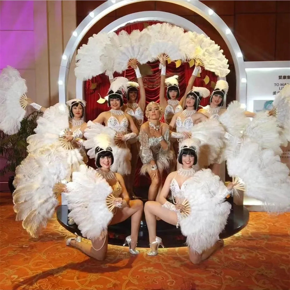 100CM Ostrich Feather Fans