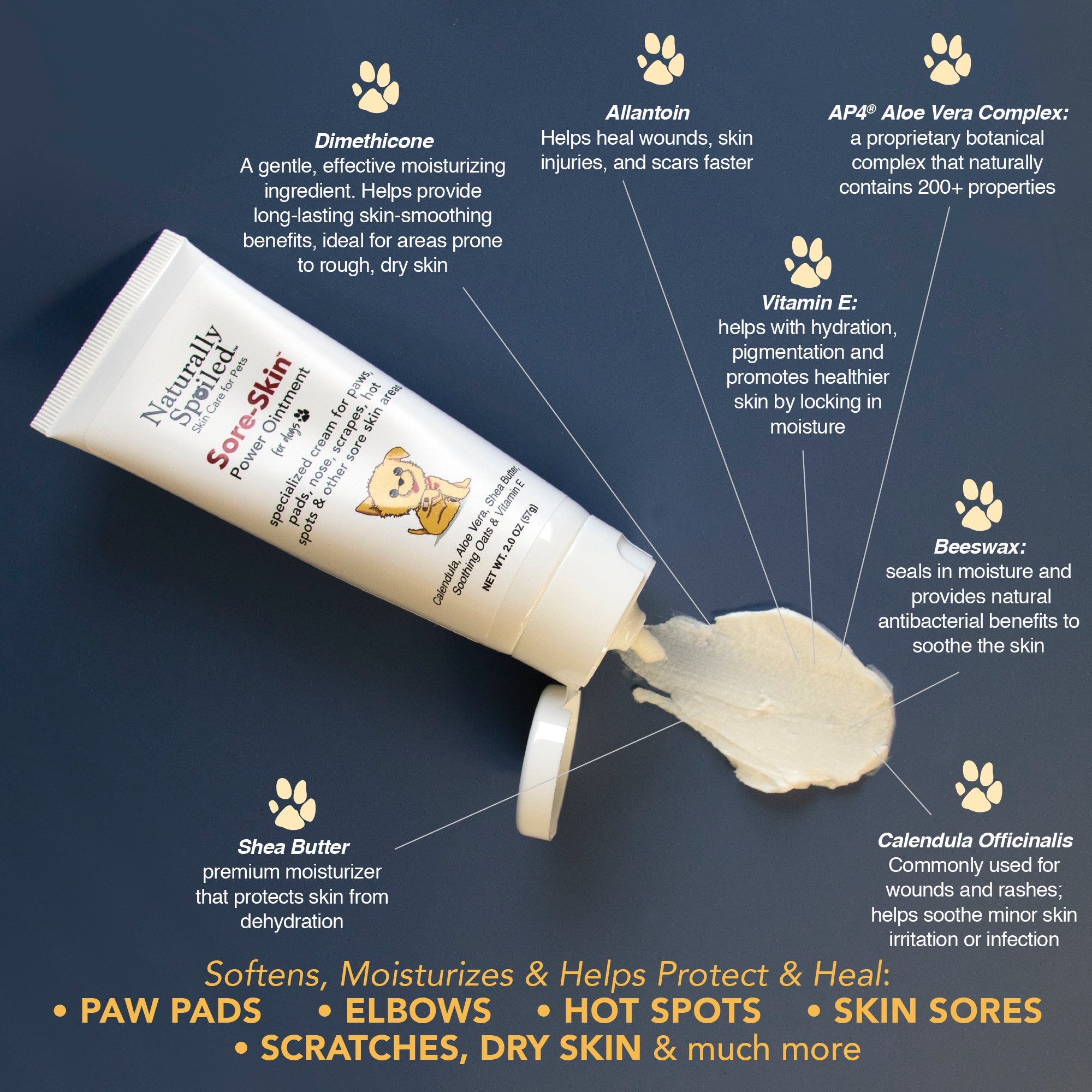 Dog Skin Healing Cream (Fast-Acting, Soothing Relief) – 4 oz