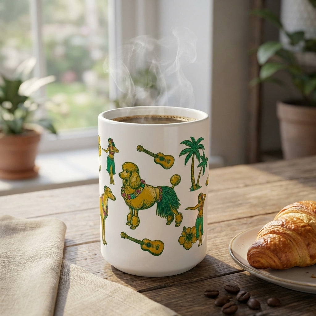 Tattoo Parlor Pups - Hula Hounds 15oz Mug