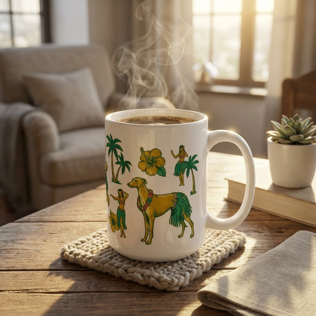 Tattoo Parlor Pups - Hula Hounds 15oz Mug