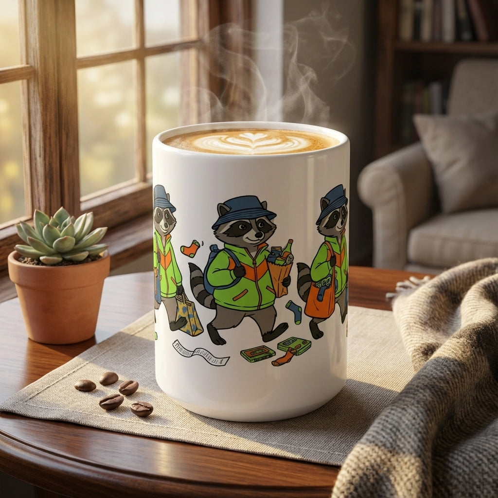 Thrift Haul Raccoons - The Big Haul - 15oz Mug