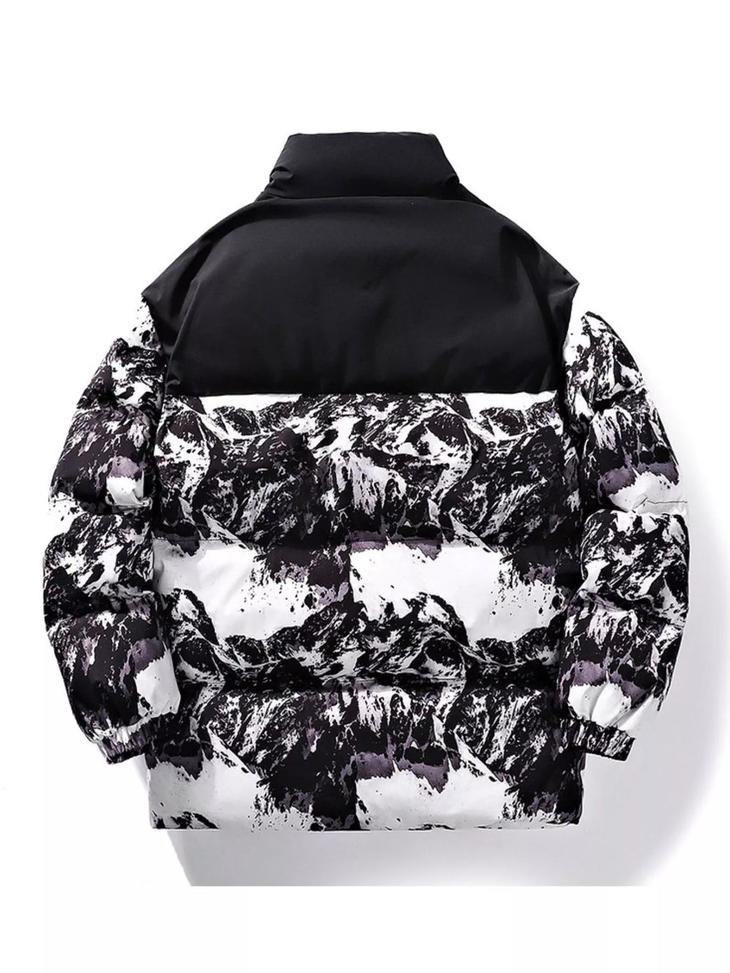 Men's Full Size Printed Padded Winter Coat Plus Size