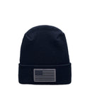 Haakwear American Flag Beanie, H Stitch Circular Knit Cuffed Beanie, Patented, Made in USA
