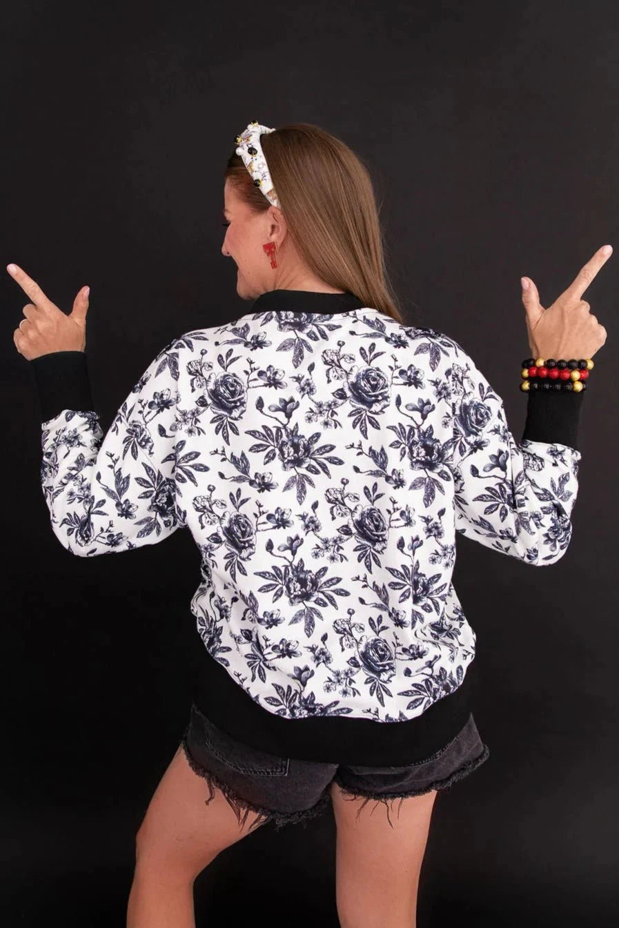 Brianna Cannon • TEXAS TECH FLORAL TOILE SWEATSHIRT