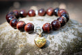 *New* Red Tiger Eye Keepsake Urn Heart Bracelet