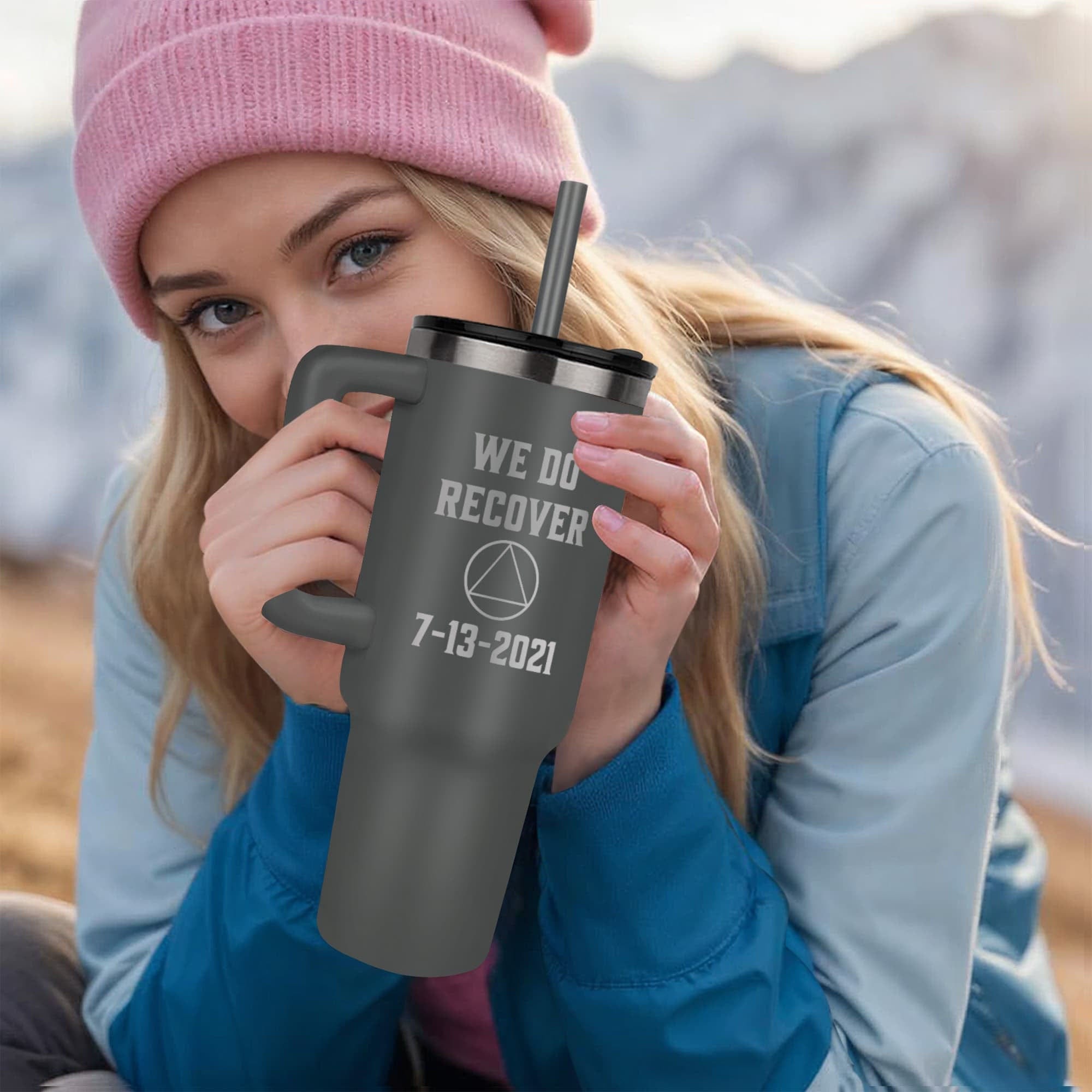 Custom Recovery SS Tumbler | Inspiring Sobriety | AA - We Do Recover