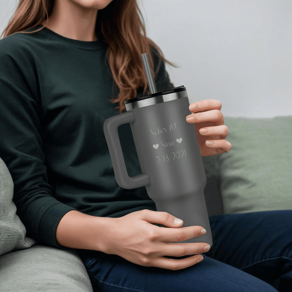 Custom Recovery SS Tumbler | Inspiring Sobriety | Sober AF Since