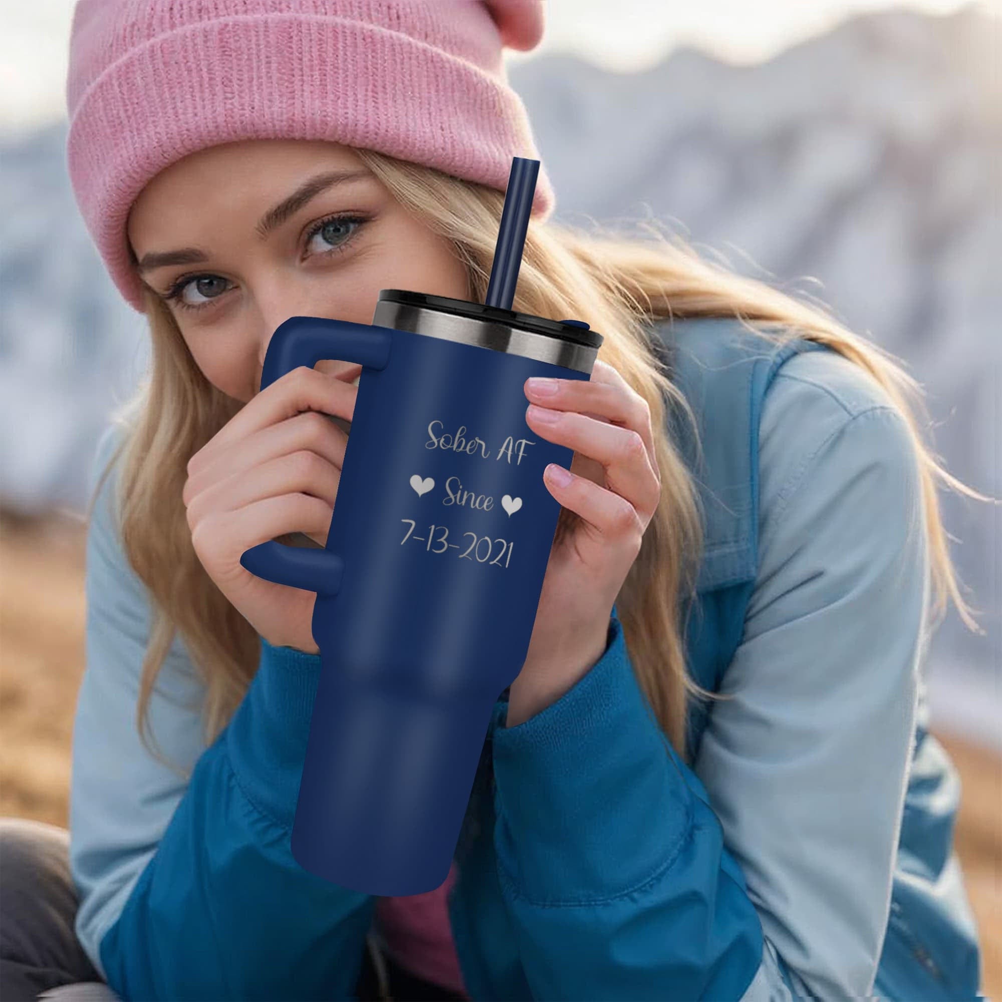 Custom Recovery SS Tumbler | Inspiring Sobriety | Sober AF Since