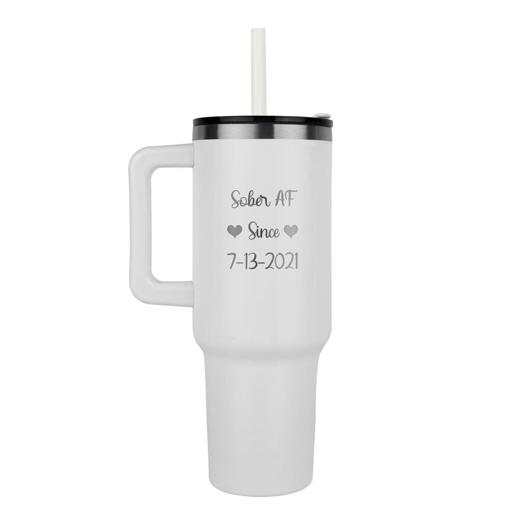 Custom Recovery SS Tumbler | Inspiring Sobriety | Sober AF Since