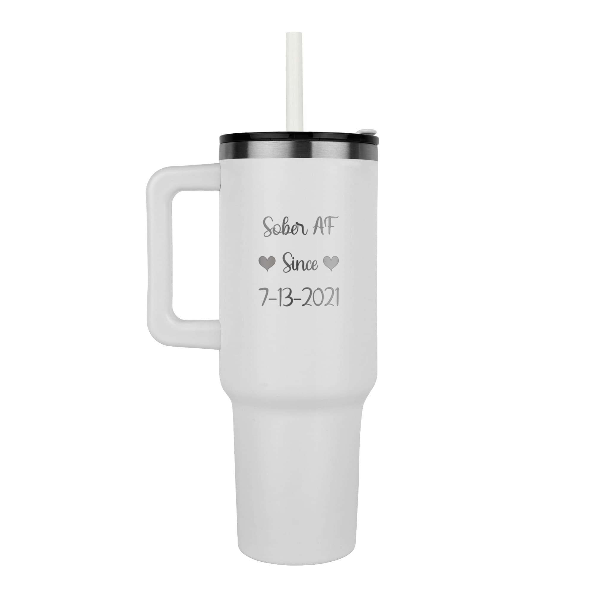 Custom Recovery SS Tumbler | Inspiring Sobriety | Sober AF Since
