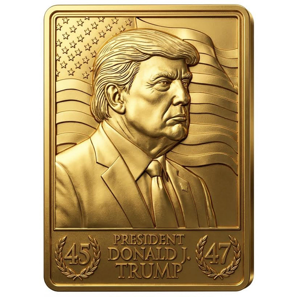 President Trump (45/47) 3D Gold Trading Card | Pre-Order Expected To Ship In April