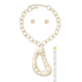 Pendant XL Gold Melted Metal Abstract Necklace