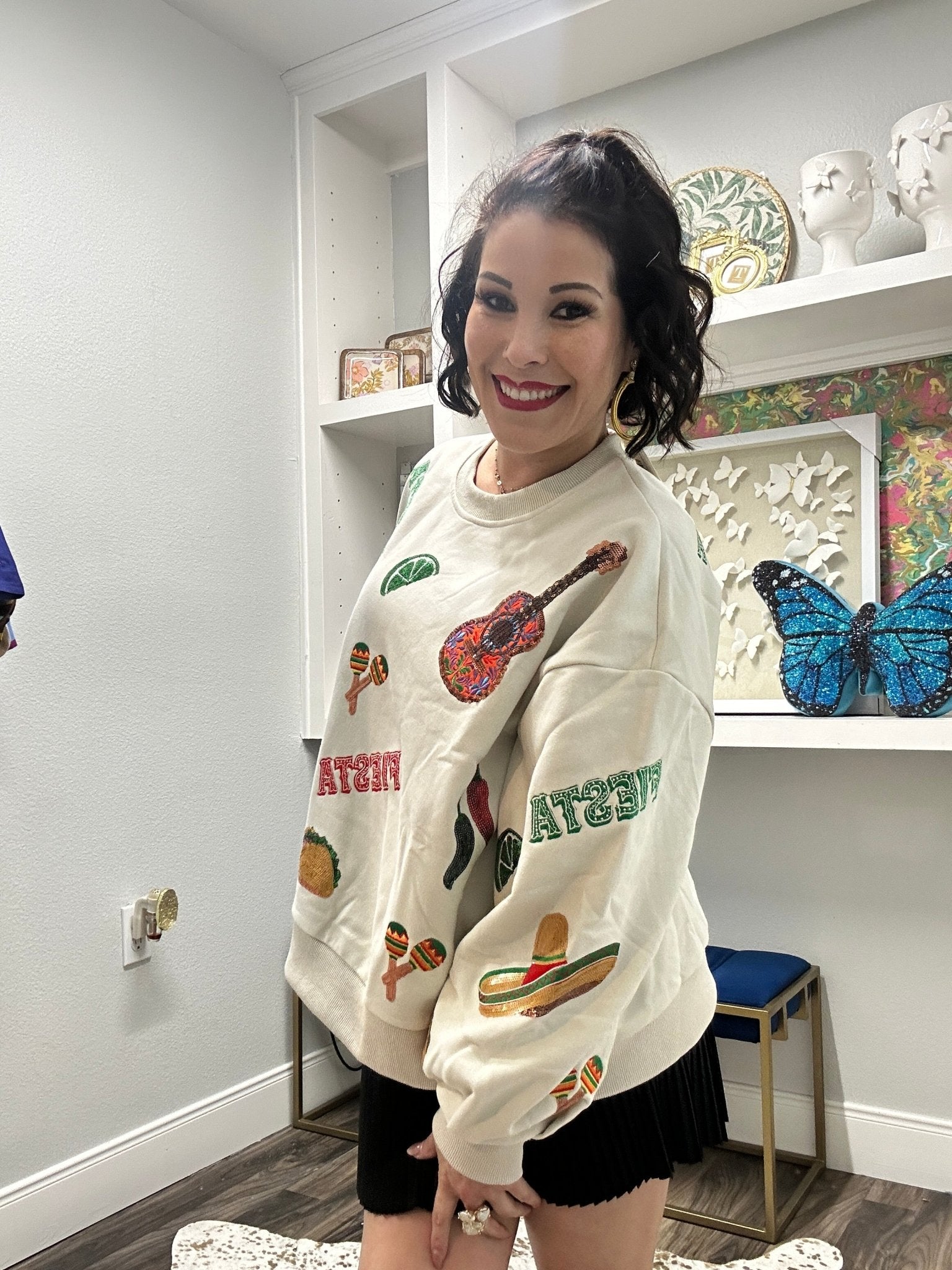 QOS Beige Cinco Icon Sweatshirt
