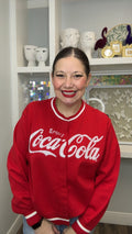 QOS Licensed Red 'Enjoy Coca Cola' Cardigan