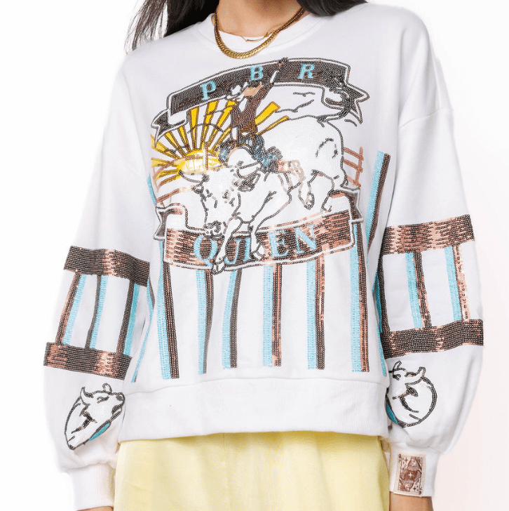 QOS Licensed Teal & Brown PBR Queen Sweatshirt