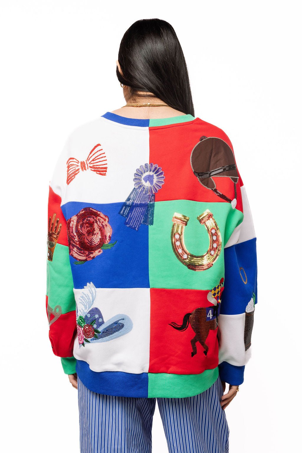 QOS Multi Checkered Kentucky Derby Icon Sweatshirt