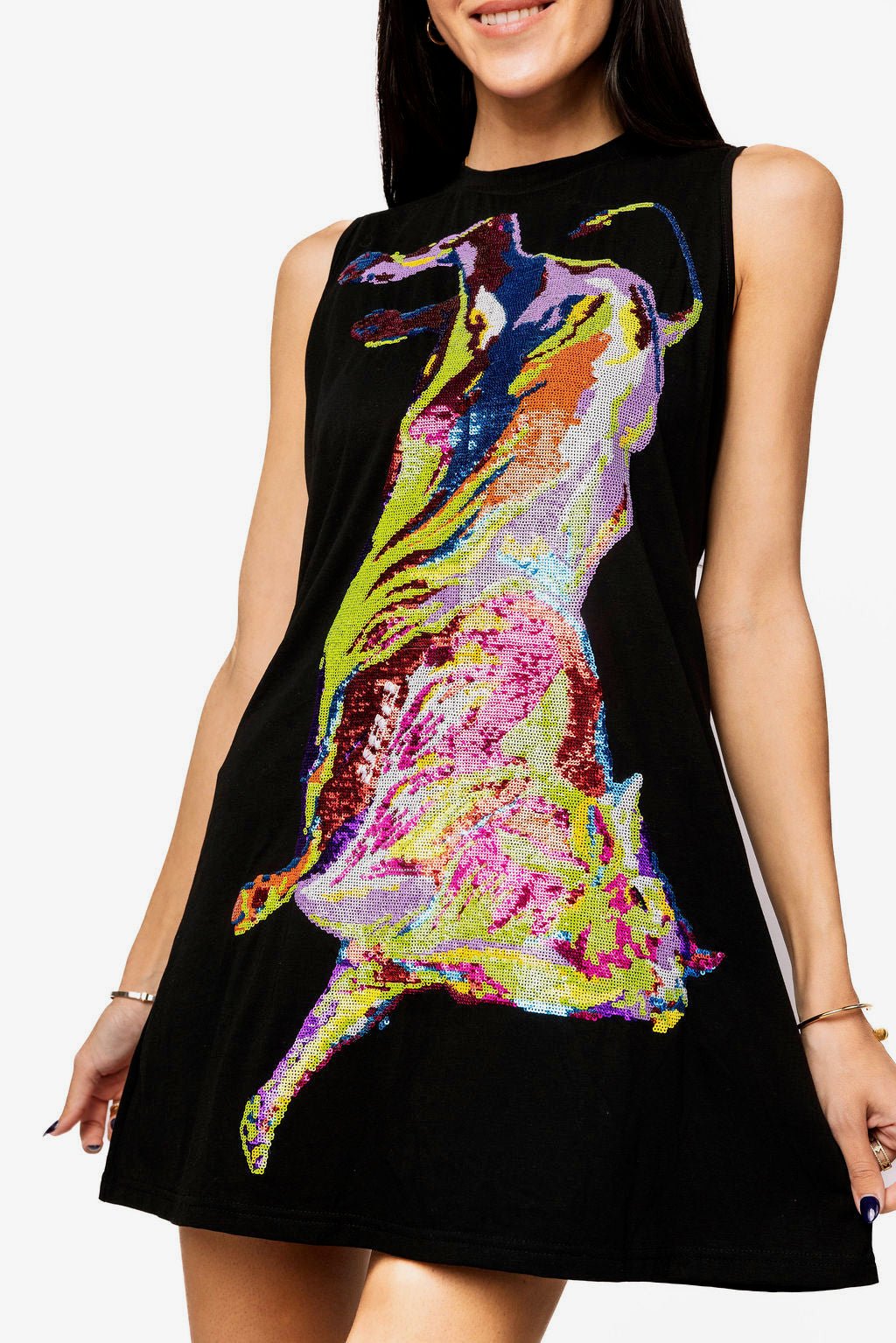 Queen of Sparkles Licensed Black PBR Bucking Bull Dress