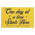 Recovery Indoor Doormat | Inspiring Sobriety | One Day at a Time Starts Here (Light Colors)