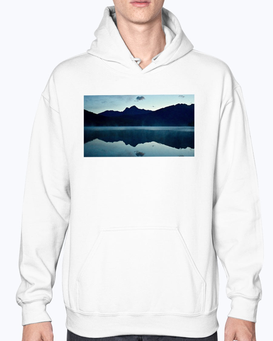 Calm Morning Sunrise, Glacier National Park, Moss Apparel, Unisex Hoodie