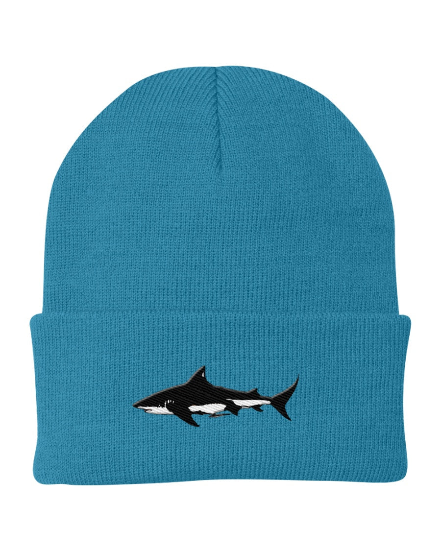 Bull Shark Embroidery, Bimini Shark Labs, Moss Apparel, Beanie