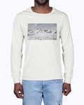 French Alps Mountain View, Skiing and Snowboarding Fan Apparel, Moss Apparel, Unisex Long Sleeve T-Shirt