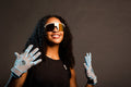 Resilient Championship Fastpitch Batting gloves - Grey and Angel Blue
