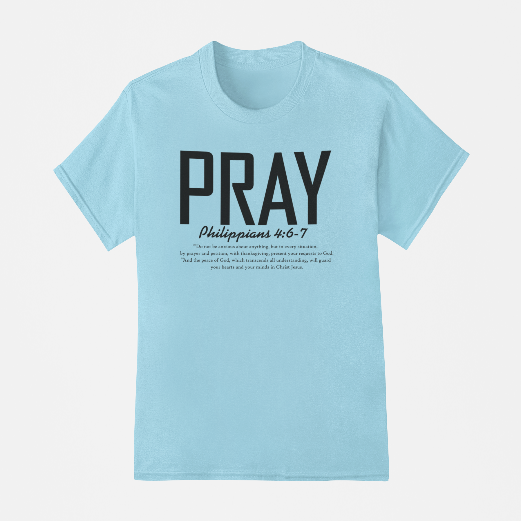 Pray Without Worry Adult Graphic Tee