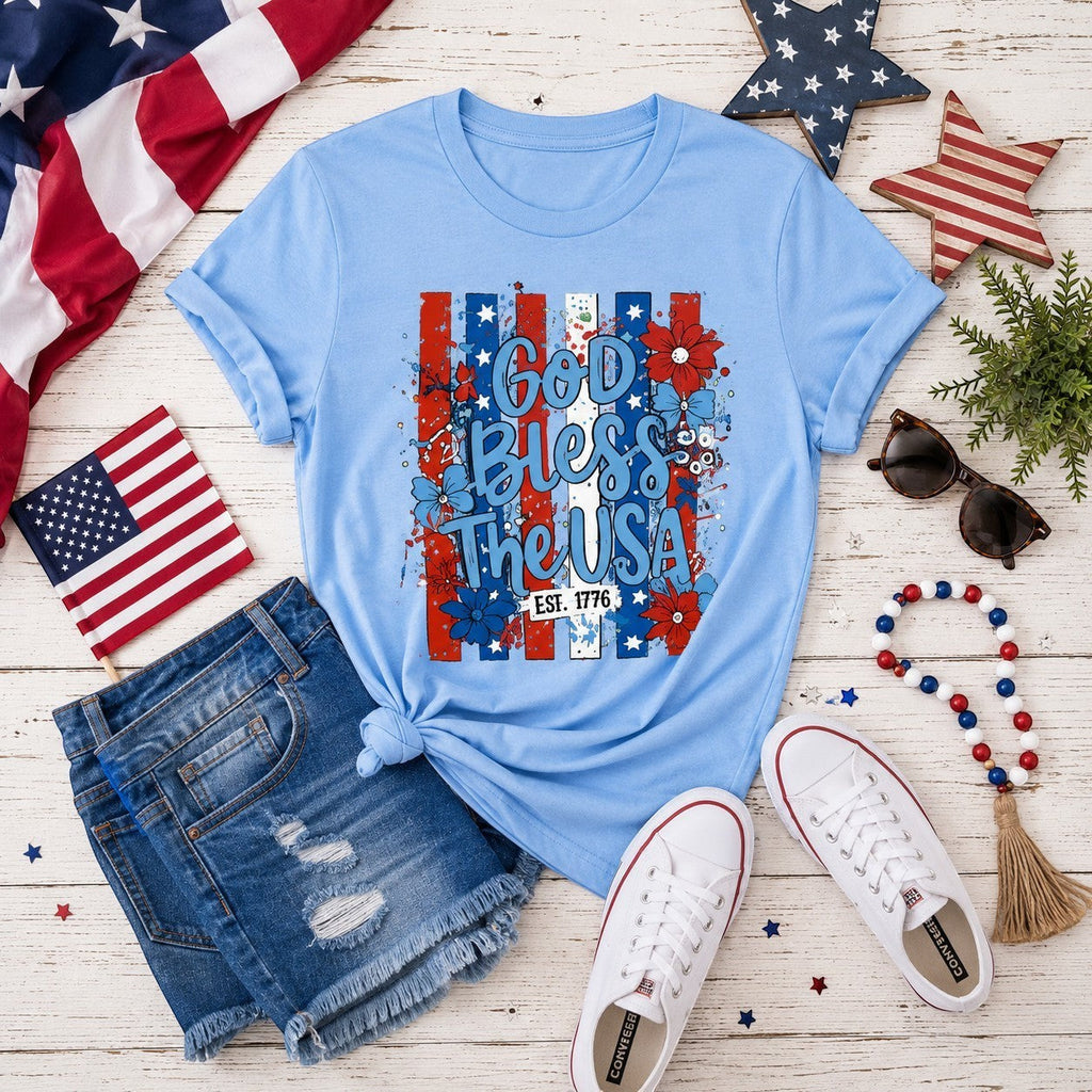 God Bless The USA Adult Graphic Tee