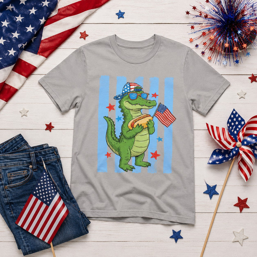 Gator and a Hot dog Boy Youth and Toddler Graphic Tee