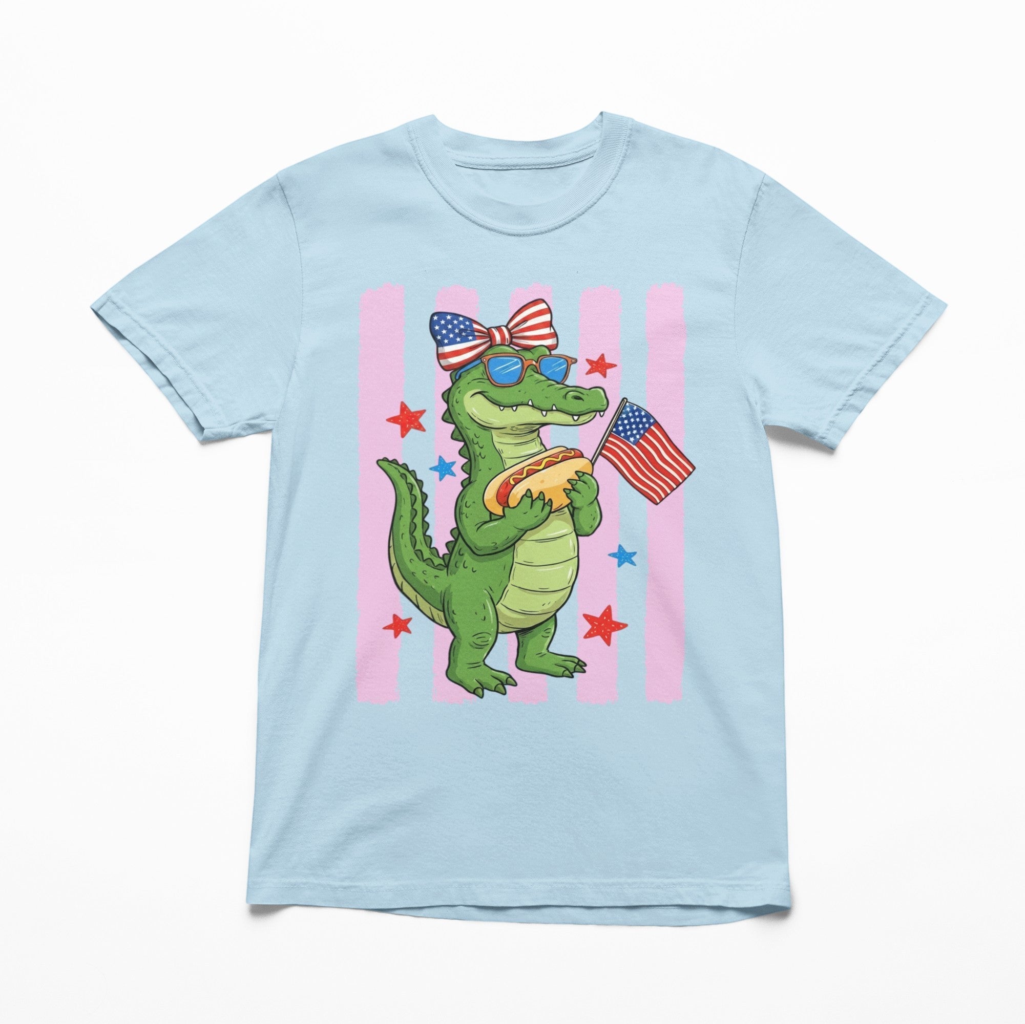 Gator and a Hot dog Girl Youth and Toddler Graphic Tee