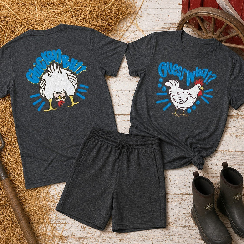 Guess What Chicken Butt Adult Graphic Tee