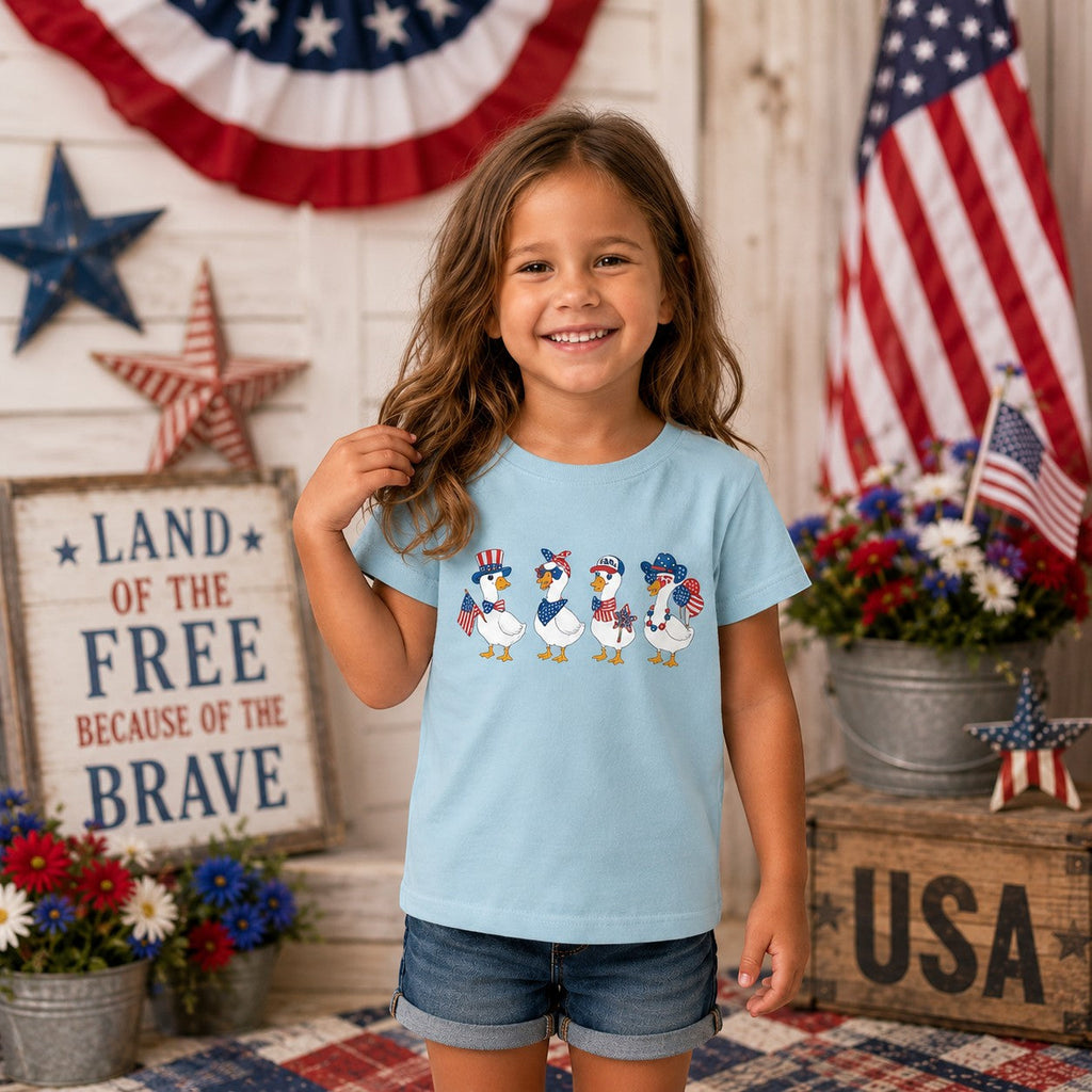 Patriotic Duck Squad Youth and Toddler Graphic Tee