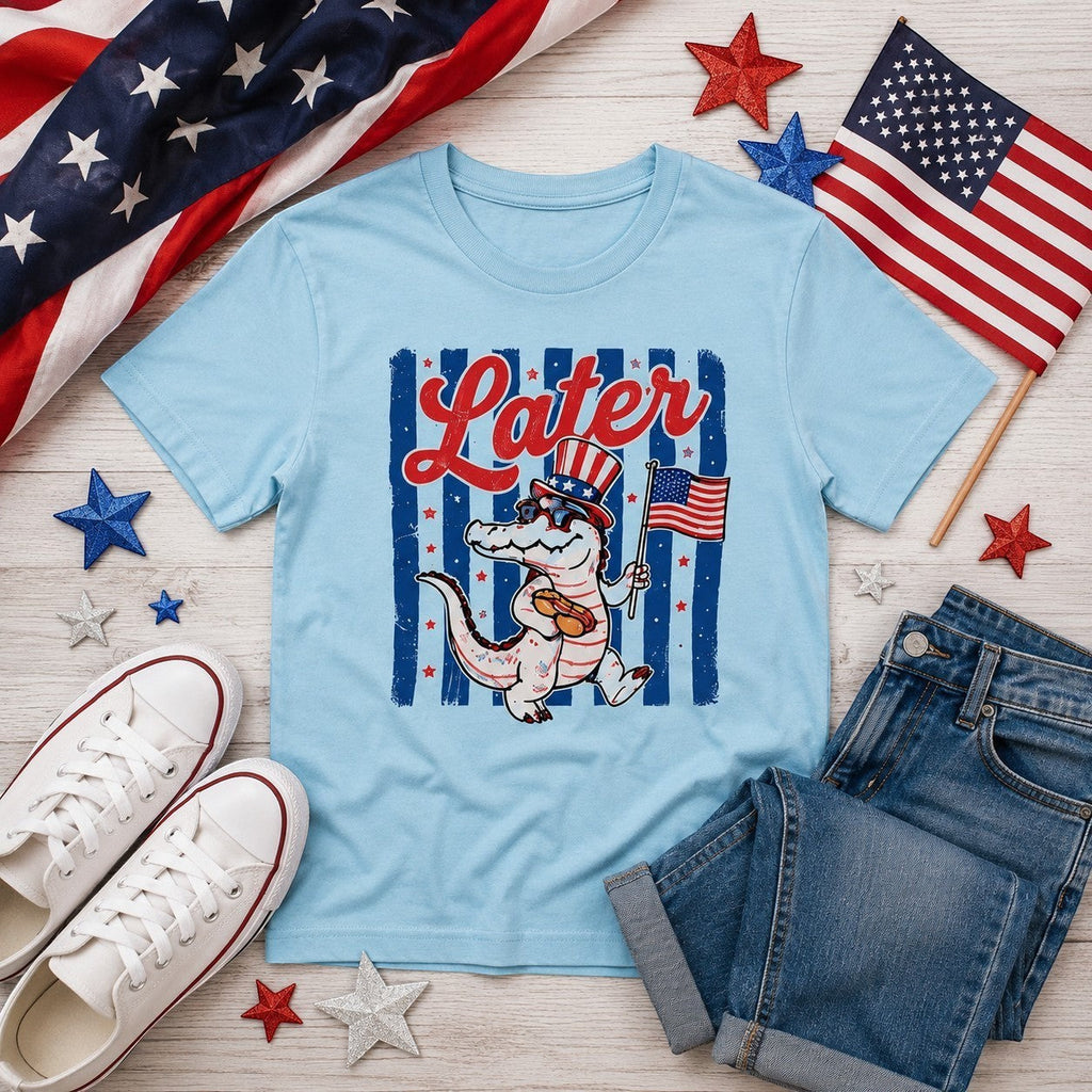 Later Gator Patriotic USA Youth and Toddler Graphic Tee