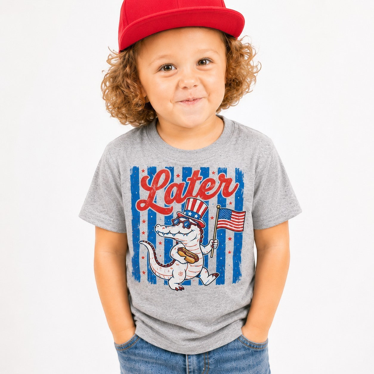 Later Gator Patriotic USA Youth and Toddler Graphic Tee