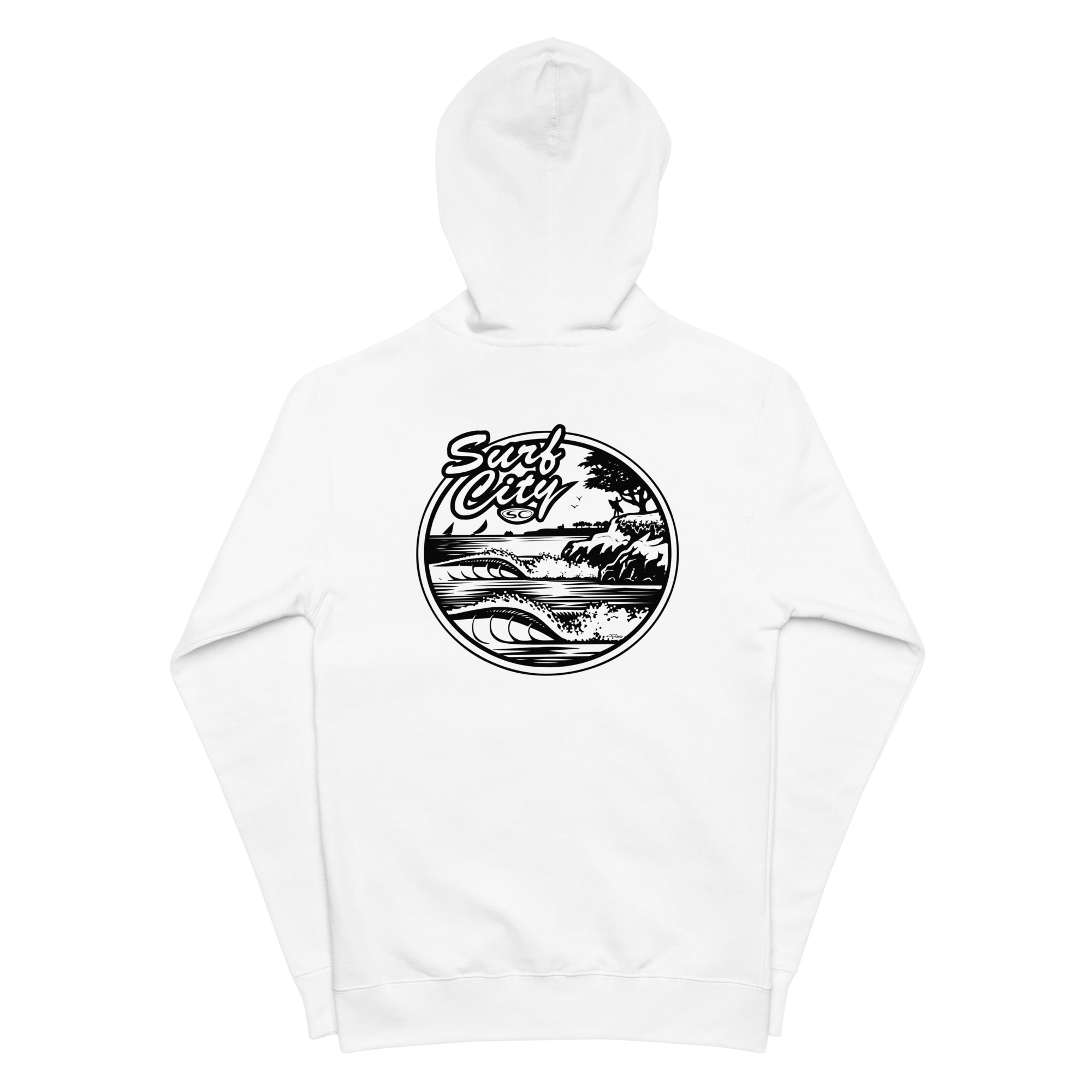 Santa Cruz Surf Shop " SURF CITY" Premium Mens Zip Hoodie