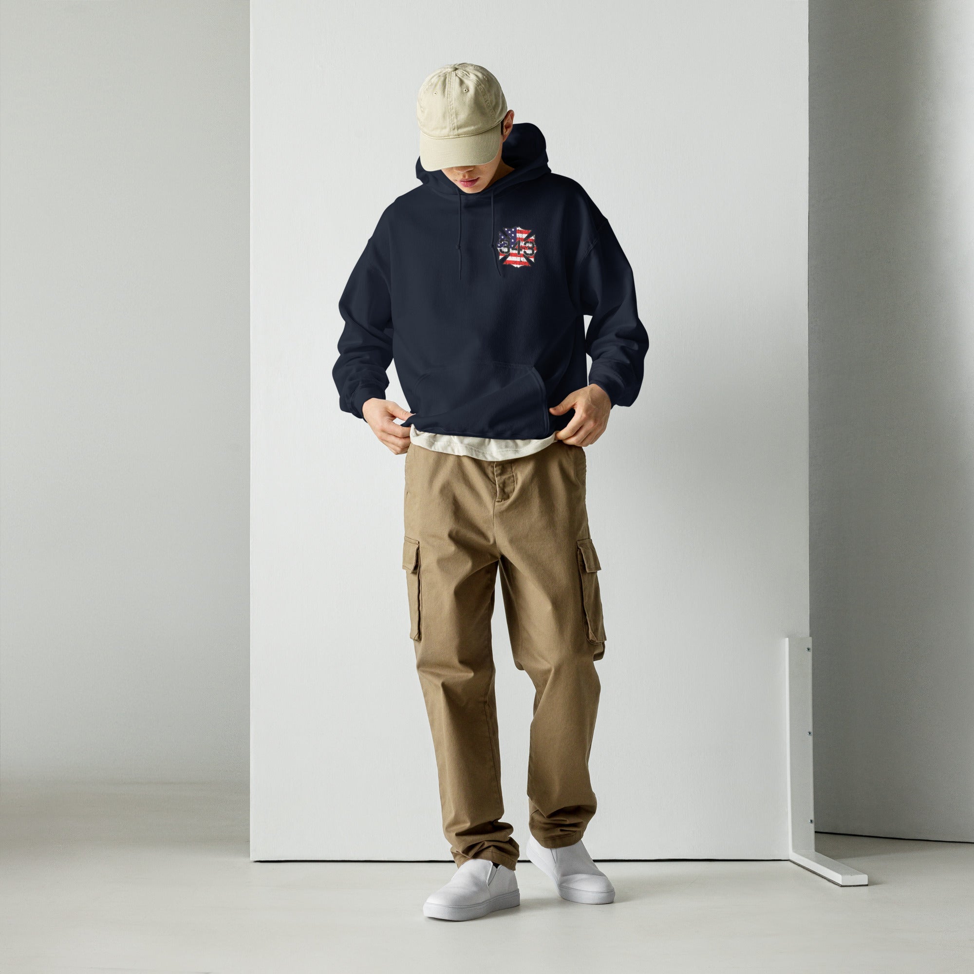 343 Never Forget Pullover Pocket Hoodie