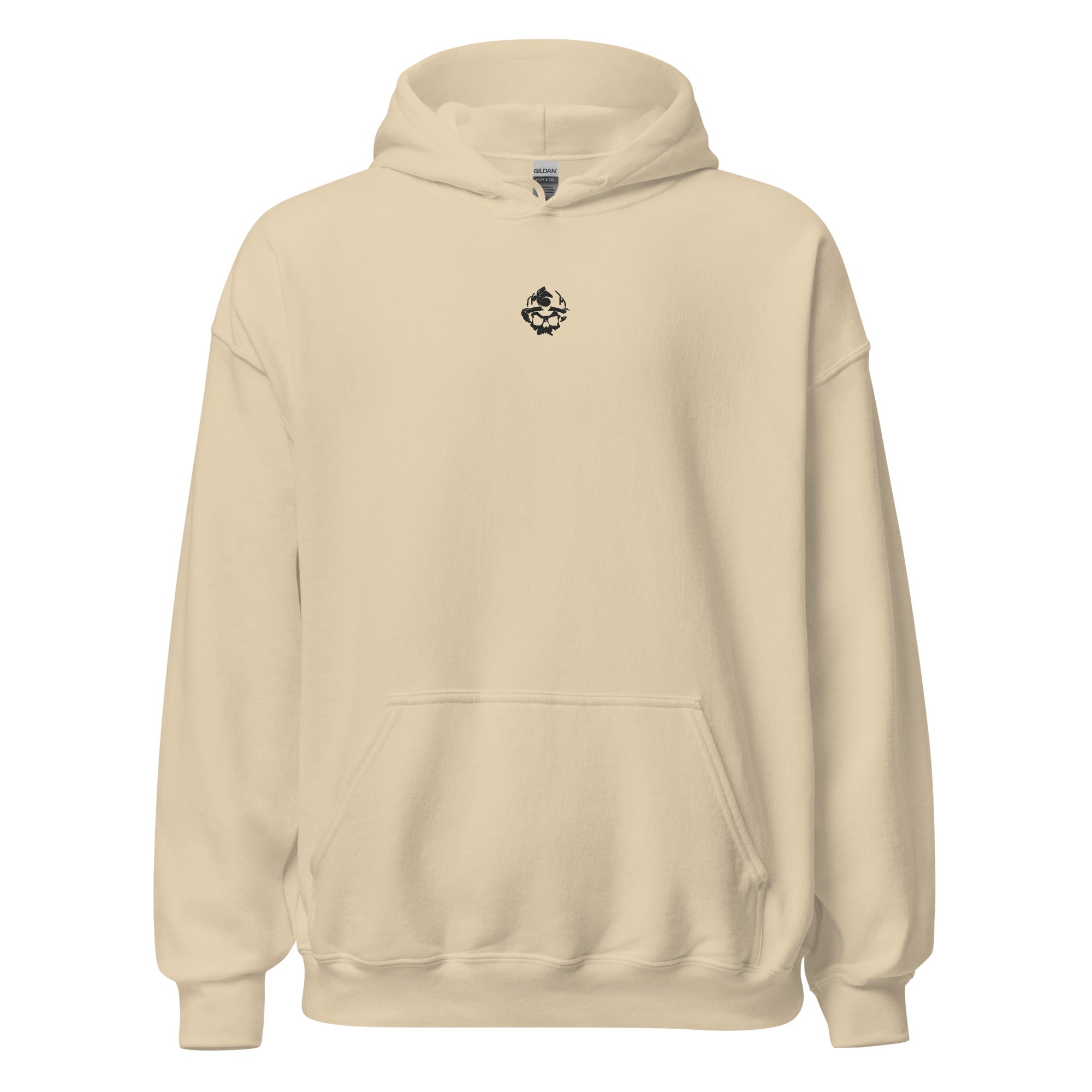 Embroidered Skull Logo Pullover Hoodie