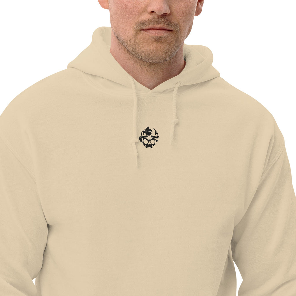 Embroidered Skull Logo Pullover Hoodie